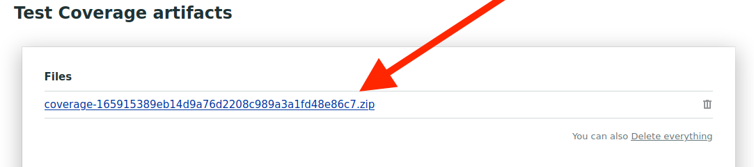 Step 3-3 Download Coverage zip.